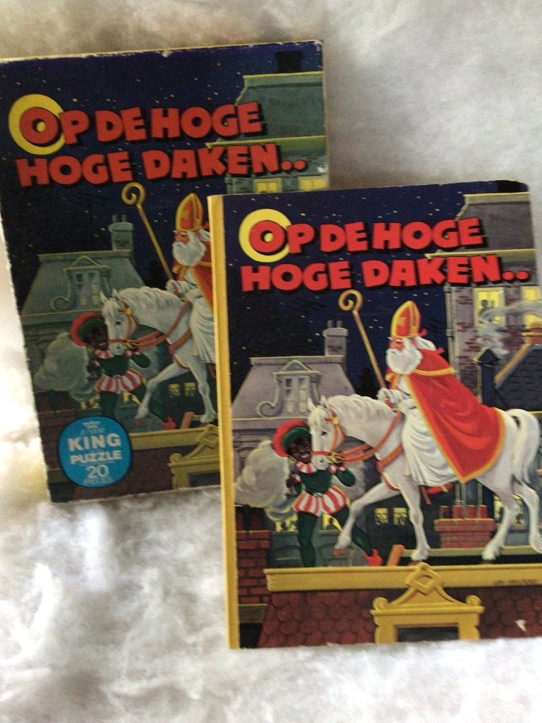 Boek en puzzel. Op de hoge hoge daken…, Ophalen of Verzenden