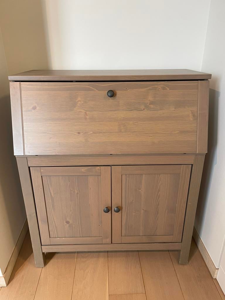 Meuble secrétaire en bois avec rangement – bon état, Enlèvement, Utilisé