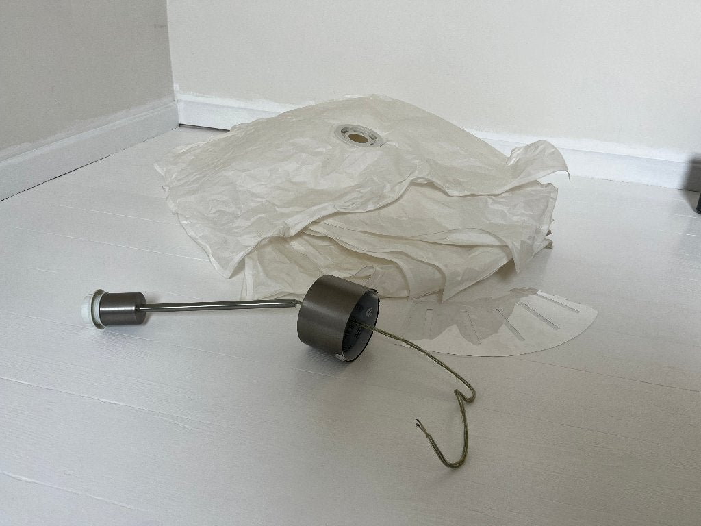 Abat-jour suspendu en papier - IKEA KRUSNING, Maison & Meubles, Lampes | Suspensions, Enlèvement, Utilisé, Paper pendant lamp shade