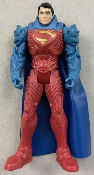 Superman Man of Steel Movie Armor Figuur Mattel 2013 10cm, Verzenden, Zo goed als nieuw