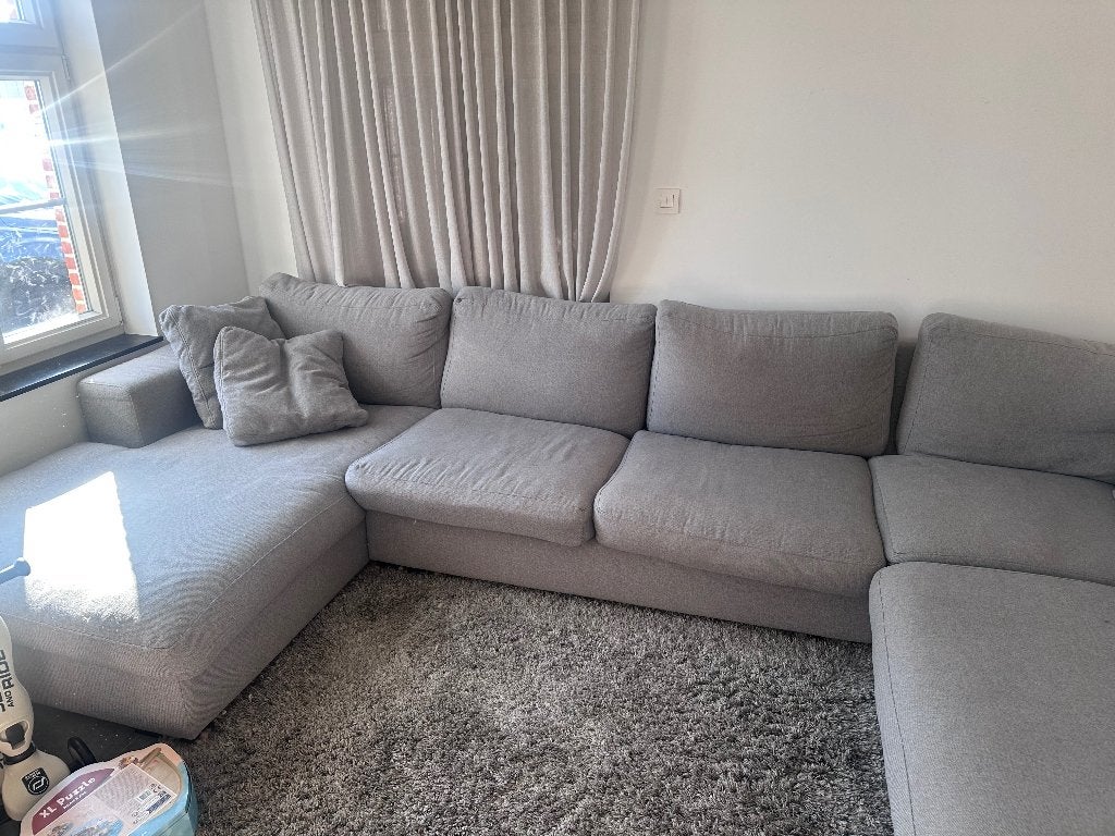 Grote stoffen zetel, Ophalen, Gebruikt, Hoekbank, 300 cm of meer