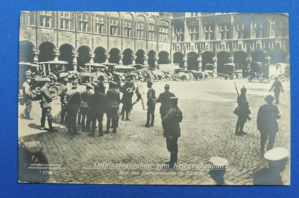 WO1 Duitse Fotokaart Paleis van Justitie Luik 1914-1918 (E2), Verzamelen, Verzenden, Landmacht, Overige typen