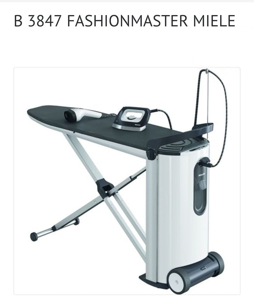 Miele Fasionmaster B 3847, Electroménager, Fers à repasser & Planches à repasser, Enlèvement, Comme neuf, Fer à repasser avec cordon
