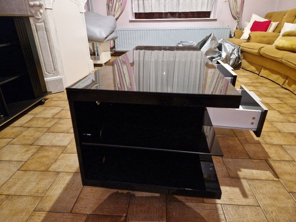 meuble tv, Maison & Meubles, Moins de 100 cm, Enlèvement, Utilisé, Laqué noir