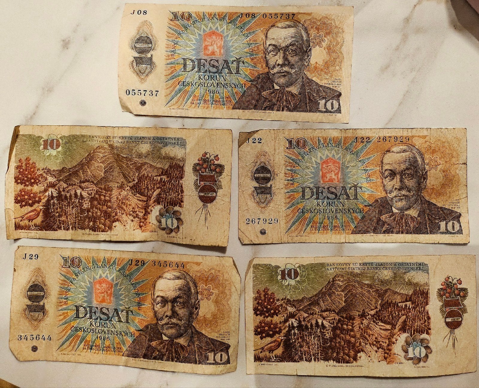 Vieux billets de Tchécoslovaquie, Timbres & Monnaies, Enlèvement, Autres pays, Billets en vrac