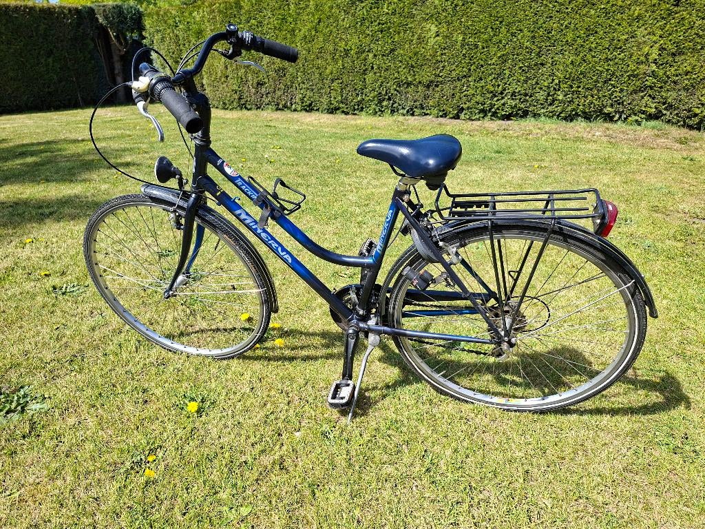 dames fiets maar 2 x gebruik 7 versnellingen achter 3 voor, Versnellingen, Zo goed als nieuw, Minder dan 47 cm, Schijfrem