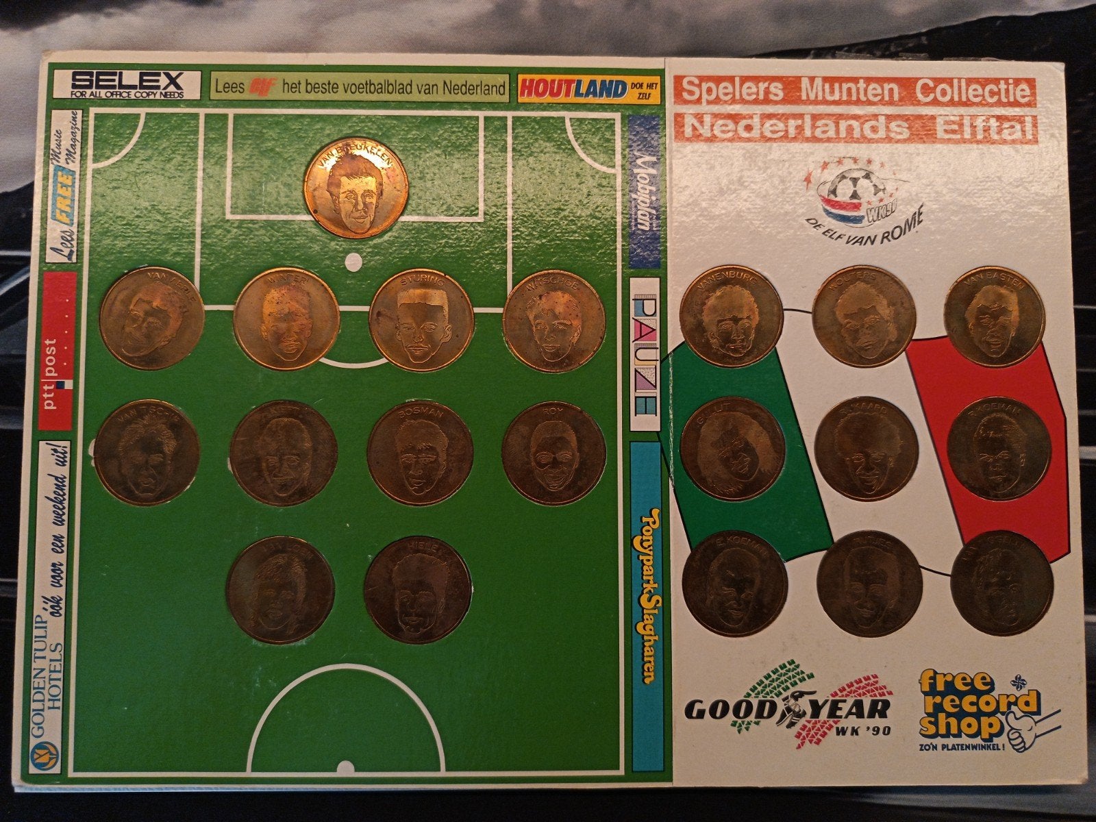 Voetbal, penningen Nederland 1990, Ophalen of Verzenden