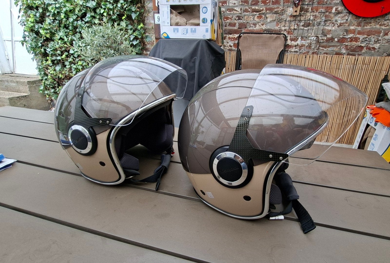 Vespa helmen L + XL, Fietsen en Brommers, Ophalen of Verzenden