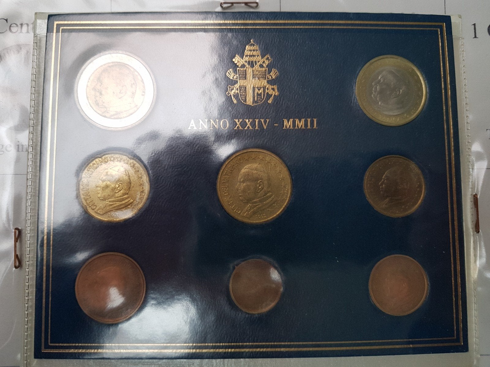 BU VATICAN 2002 BLAUW, Postzegels en Munten, Munten | Europa | Euromunten, Ophalen of Verzenden, Vaticaanstad