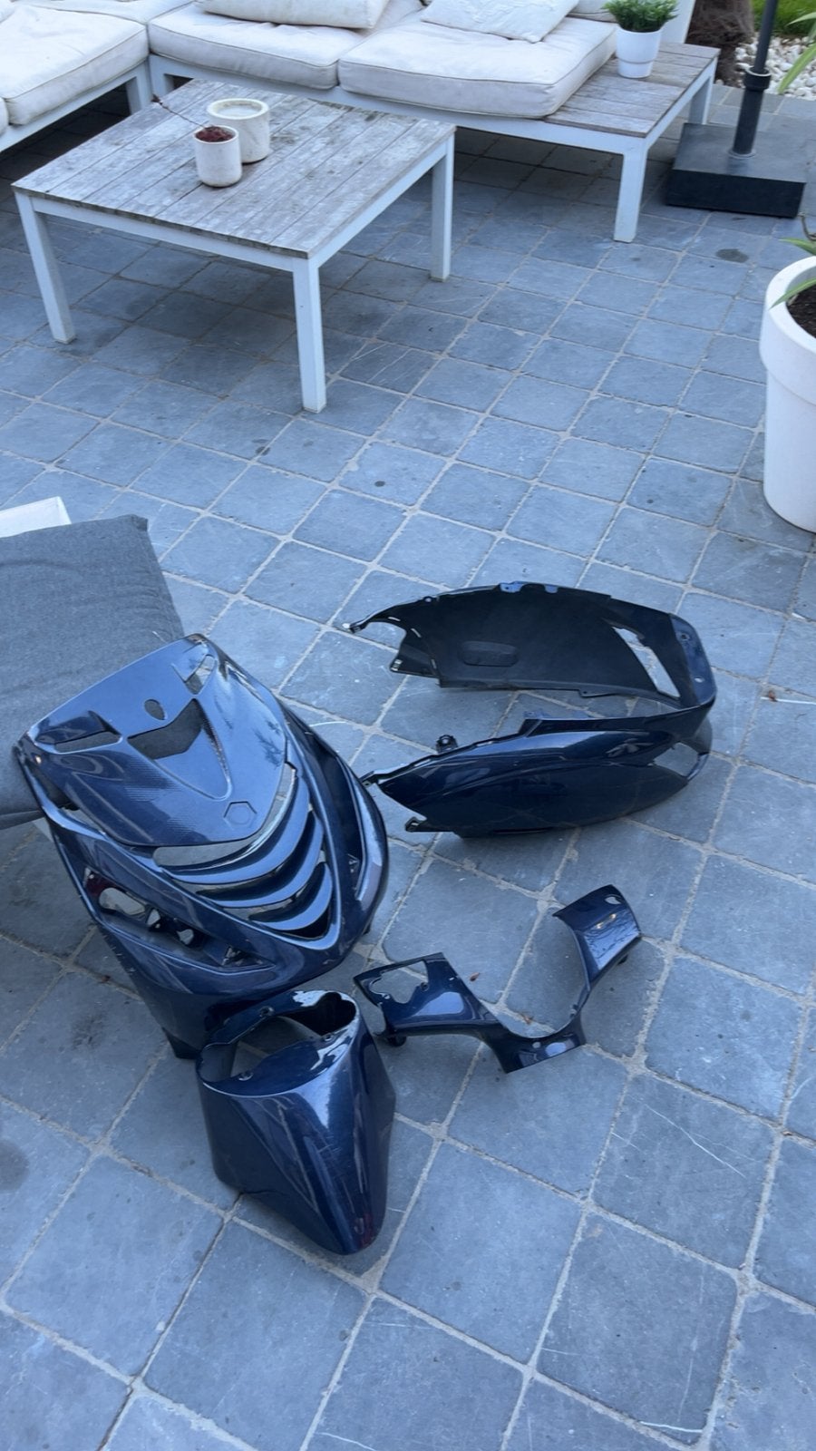 Piaggio zip sp kappenset midnight blue met valschade, Ophalen, Gebruikt, Overige typen
