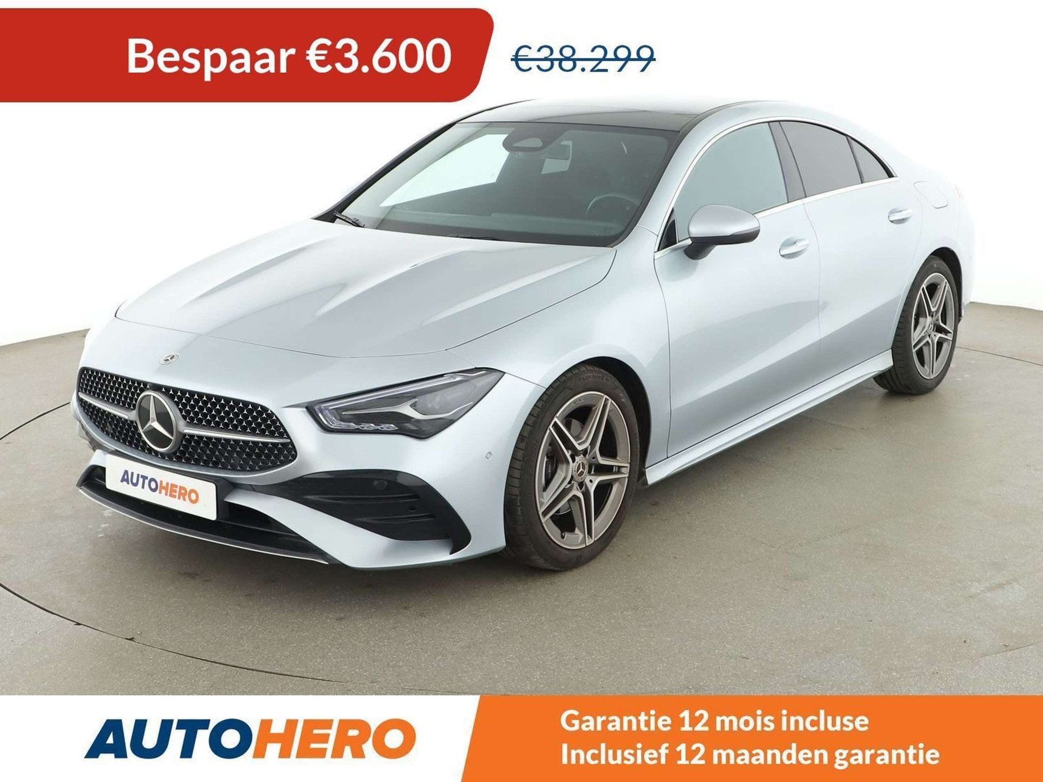 Mercedes-Benz CLA-Klasse 180 CLA 180 AMG Line (bj 2024), Auto's, Lichtsensor, 1505 kg, 150 pk, Zilver of Grijs