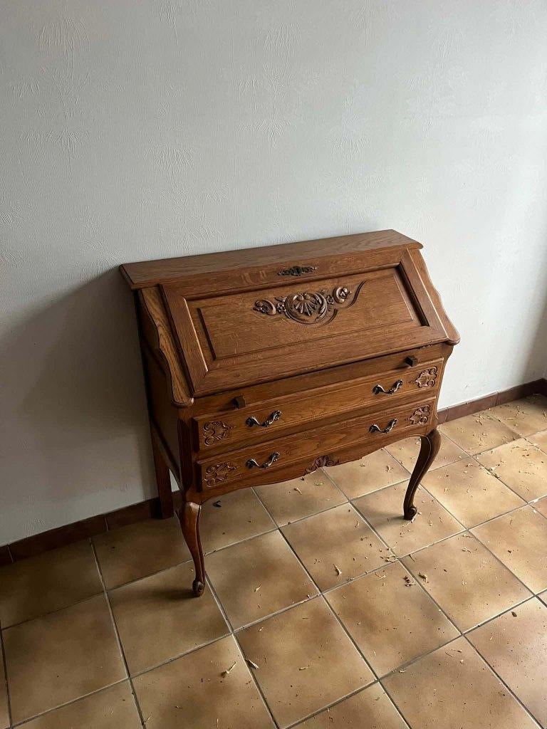 bureau, Huis en Inrichting, Ophalen, Hout, Antiek, Bruin