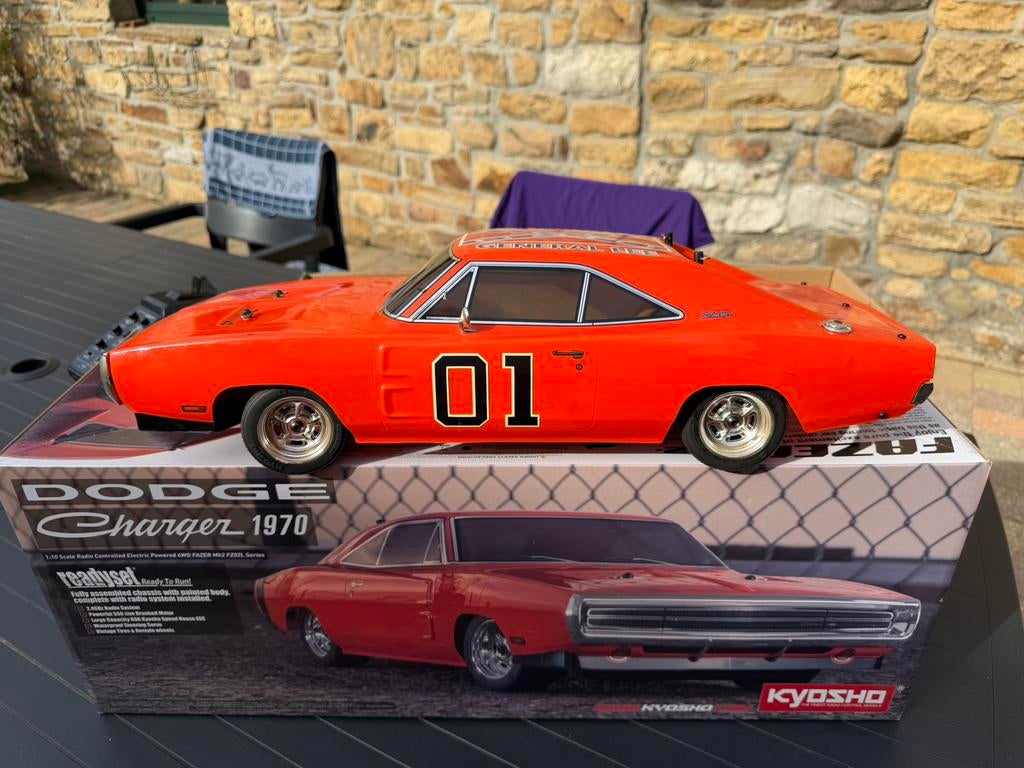 Kyosho fazer mk2 neuf dodge charger 1970 rare, Elektro, Nieuw, Ophalen of Verzenden, Schaal 1:10