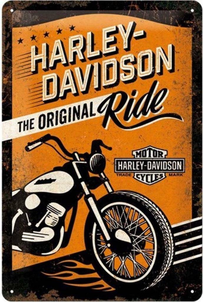 Harley Davidson The Original Ride metalen wandbord in reliëf, Ophalen of Verzenden, Nieuw