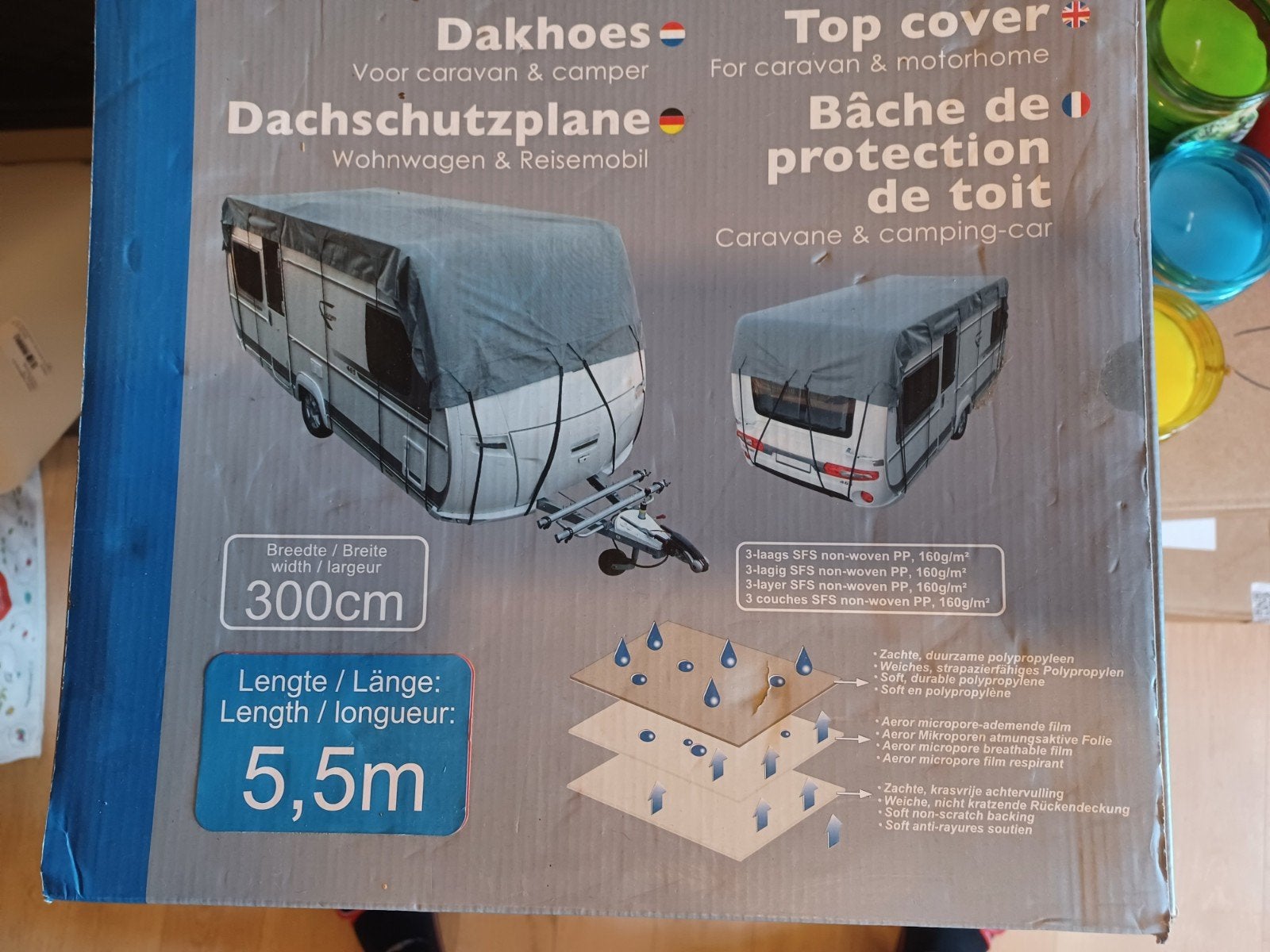 Bache de protection caravane ou mobilhome, Enlèvement