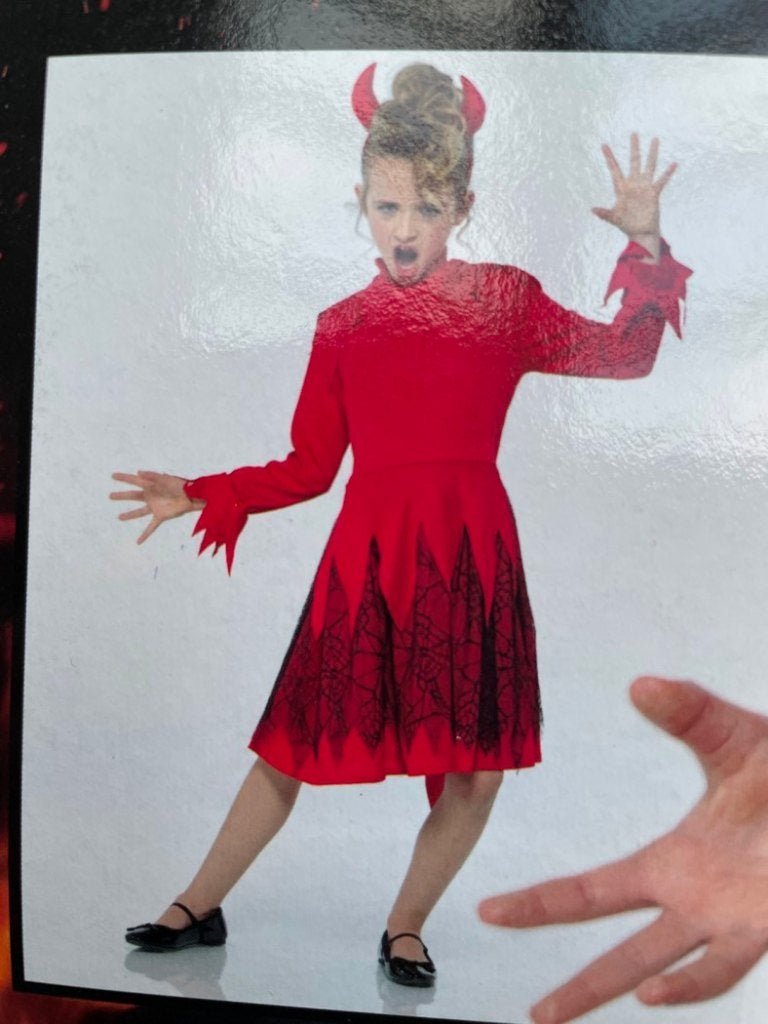 verkleedjurk: duivelse prinses, Kinderen en Baby's, Carnavalskleding en Verkleedspullen, Ophalen of Verzenden, Nieuw
