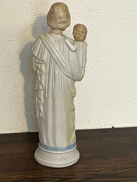 Biscuit beeld Sint Jozef met kindje Jesus, Ophalen