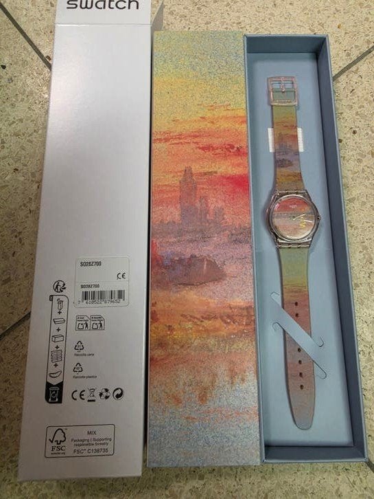 Montre Swatch the Scarlet Sunset X Tate modern, Enlèvement ou Envoi, Neuf, Montre-bracelet, Swatch