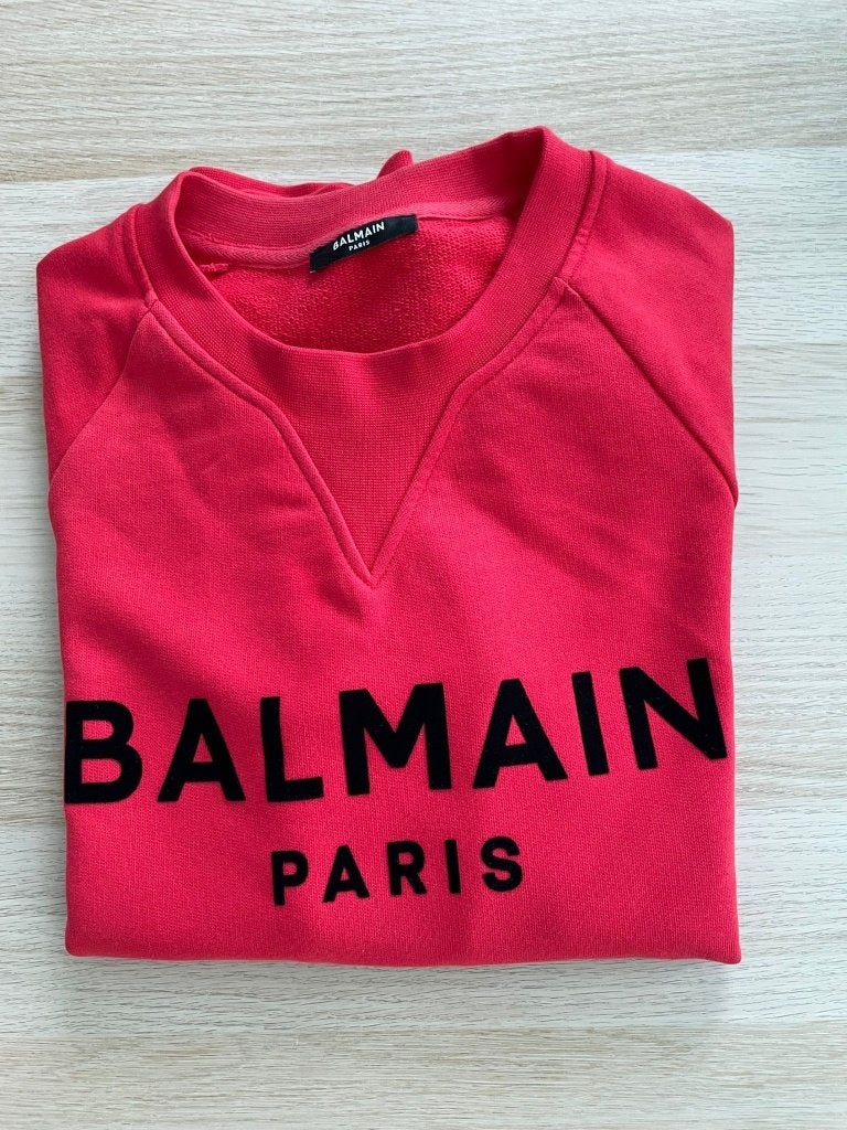 Balmain sweatshirt trui, Rouge, Balmain, Enlèvement ou Envoi, Comme neuf