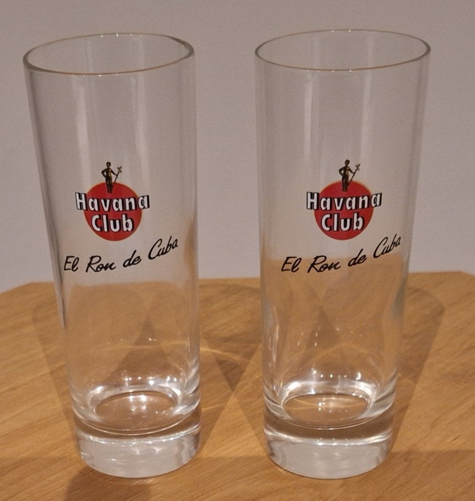 Set van 2 Havana Club longdrinkglazen, Verzamelen, Ophalen of Verzenden, Zo goed als nieuw, Overige typen