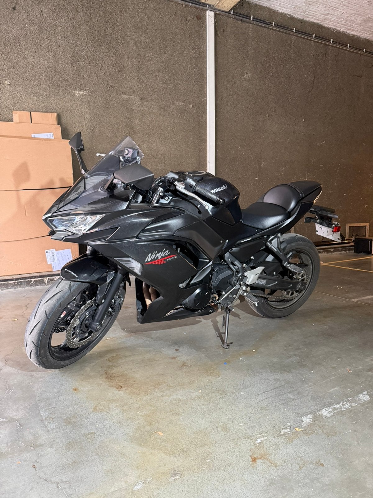 2026 A2 Kawasaki Ninja650 zwart, Motoren, 2 cilinders, 649 cc, Gebruikt, ABS