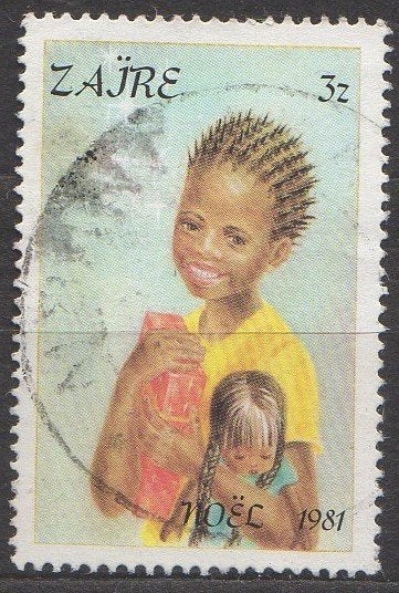 Zaïre - Kerst-/kinderuitgifte - 1981, Postzegels en Munten, Postzegels | Afrika, Verzenden, Gestempeld