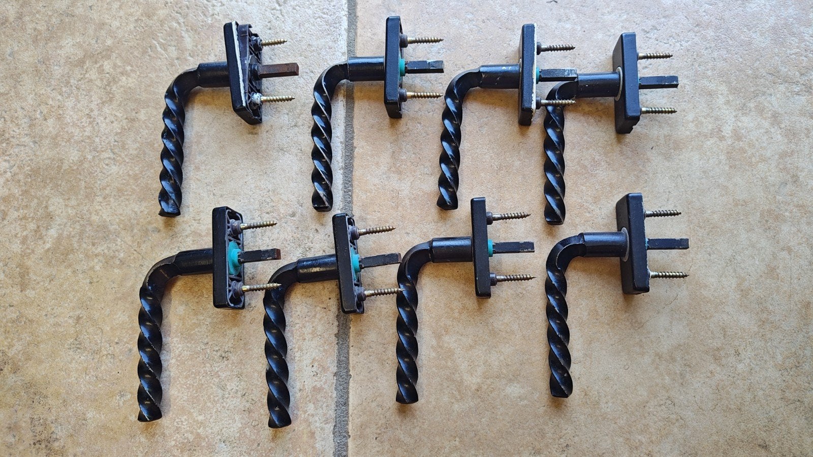 Raamklink 8 stuks, Ophalen, Gebruikt, IJzer, Klink of Kruk