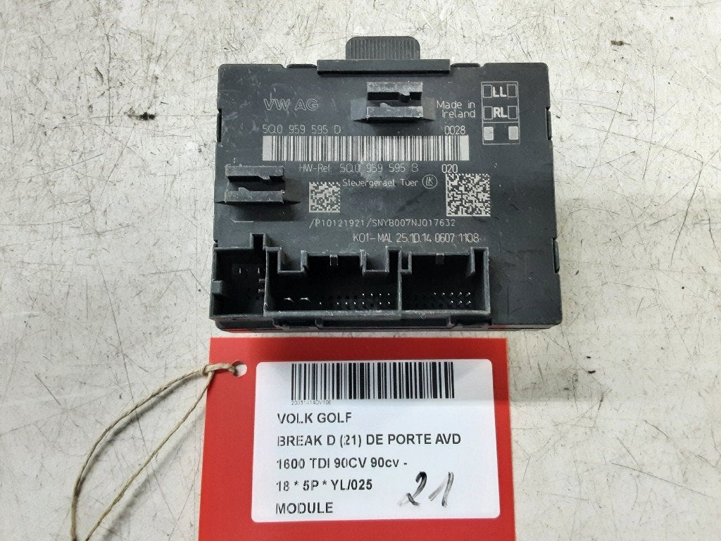 COMPUTER Volkswagen Golf VII Variant (AUVV) (5Q0959595B), Gebruikt, Volkswagen, Mevr. I. Hauben, Rue de l'Espoir 34 34
4030  GRIVEGNÉE, BE