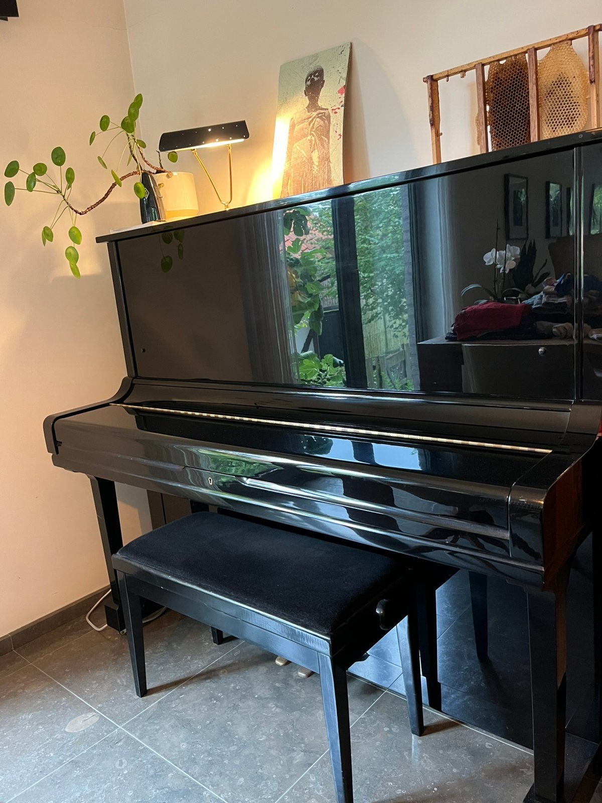 Yamaha U3 buffetpiano in uitstekende staat, Musique & Instruments, Pianos, Brillant, Comme neuf, Enlèvement, Piano