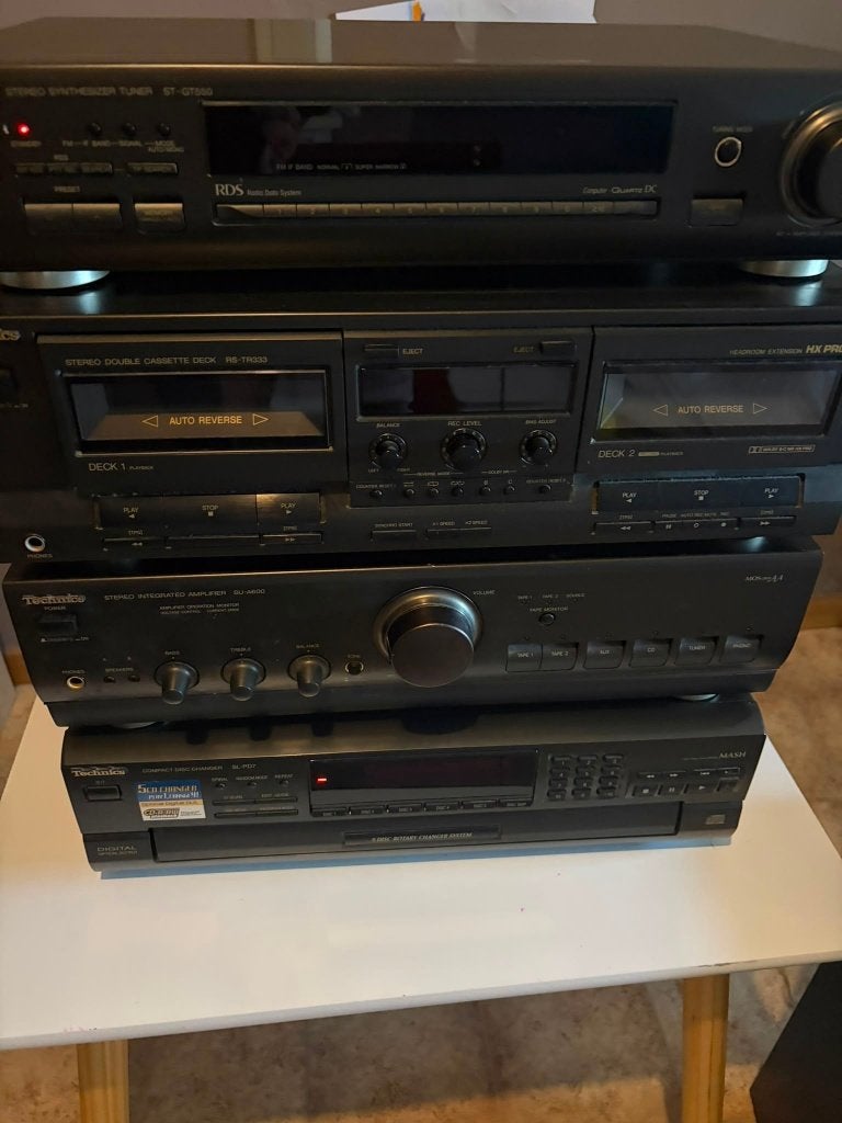 stereo keten technics, Gebruikt, Cassettedeck, Losse componenten, Ophalen