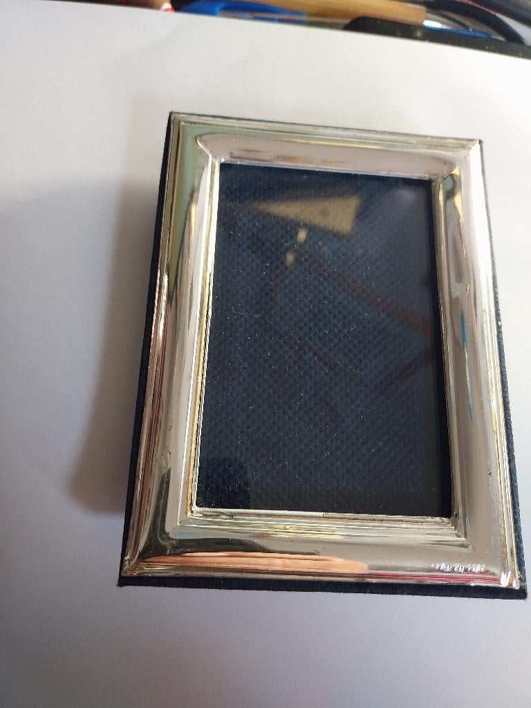 VINTAGE CADRE PLAQUE ARGENT., Enlèvement ou Envoi