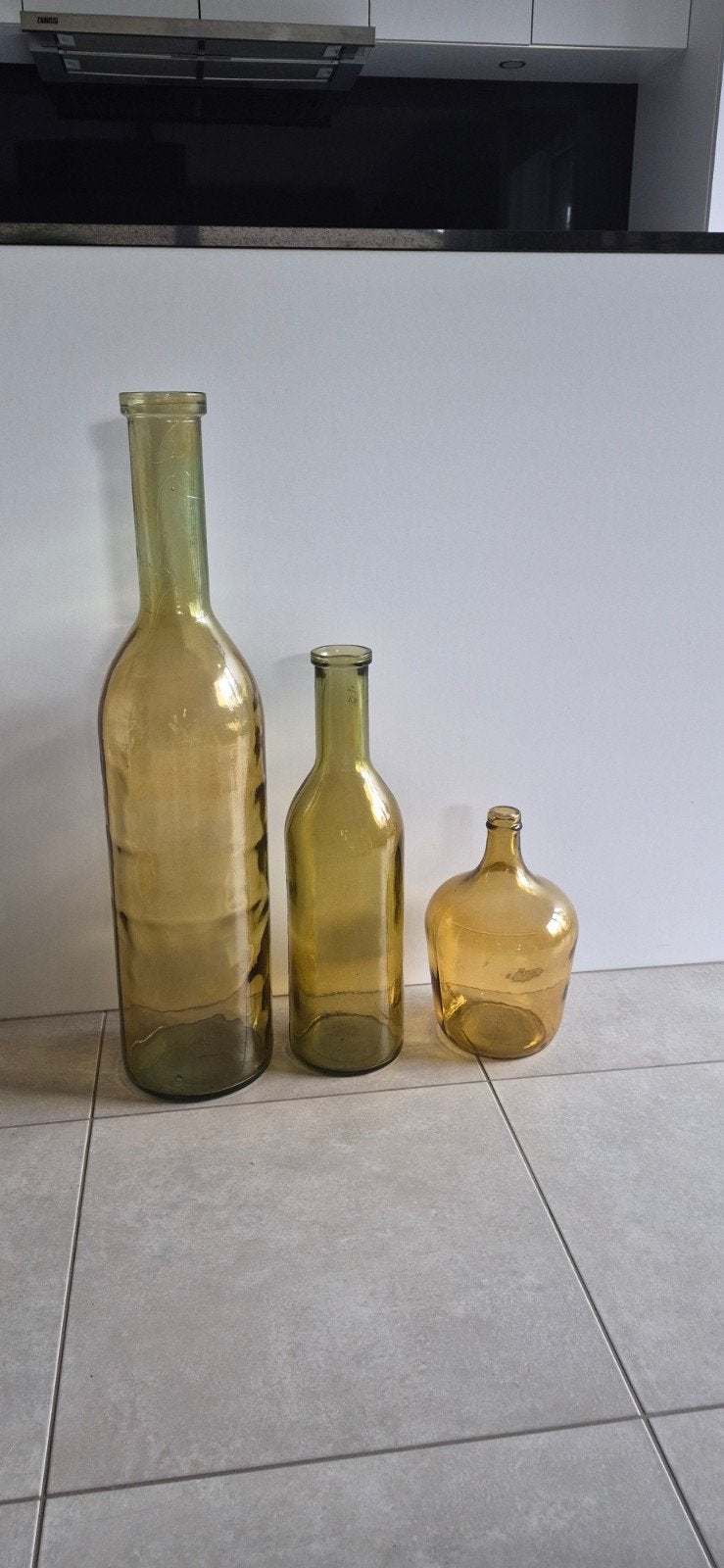 Gele vazen, Ophalen, Geel, Gerecycled glas, Glas