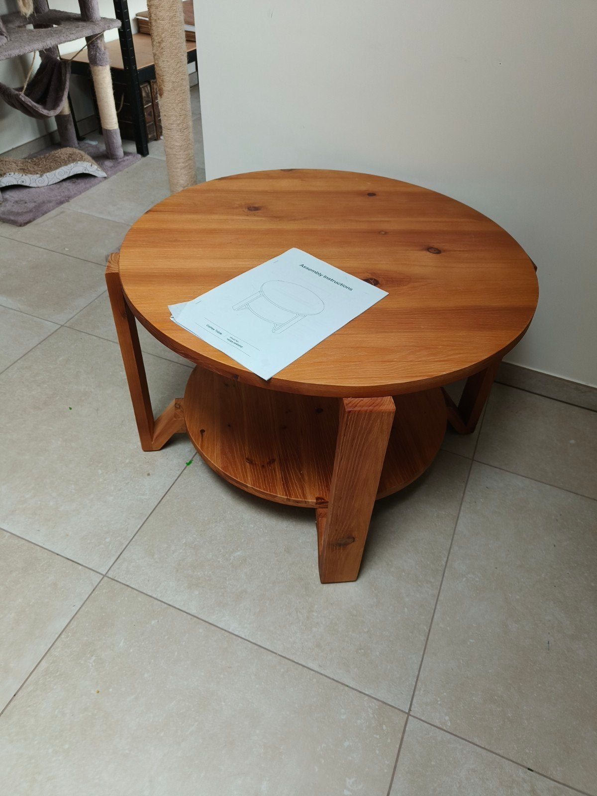 Table basse Tribesigns 80 cm, Neuf, 50 – 75, Rond, 50 à 100 cm