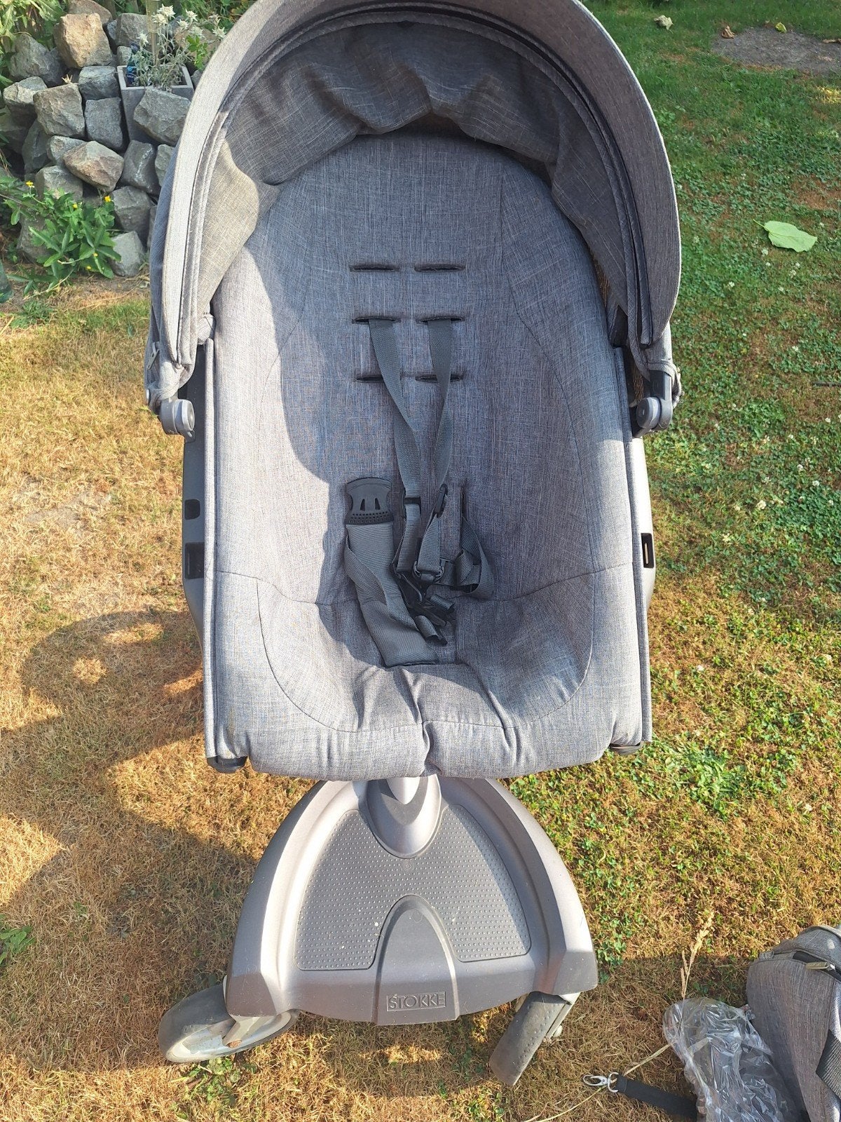 Stokke xplory Grey Melange buggy, Kinderen en Baby's, Ophalen, Voetenzak