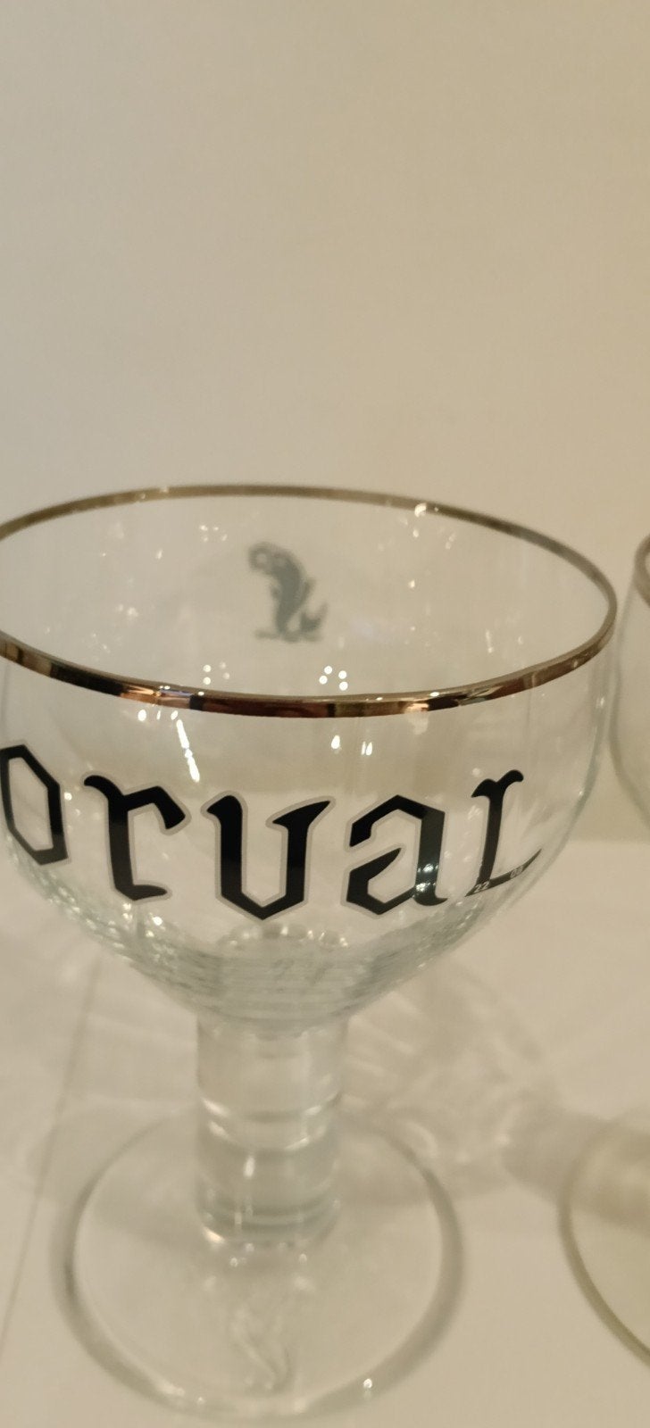 2 verschillende glazen Orval. Glas. Orvalglazen, Verzamelen, Ophalen of Verzenden, Zo goed als nieuw, Bierglas