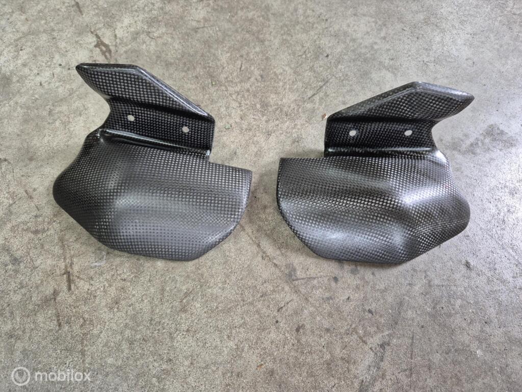Carbon kapjes beschermkapjes uitlaat Monster 600 750 900 620, Motoren, Gebruikt, Factorystore.service@ducati.com, Ophalen of Verzenden