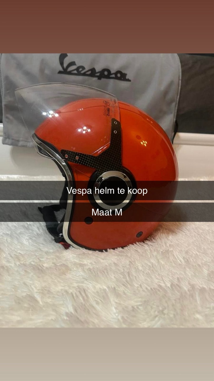 Vespa helm maat M, Ophalen, Zo goed als nieuw
