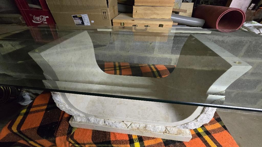 Stenen salontafel, Ophalen, Gebruikt, 100 tot 150 cm, 50 tot 100 cm