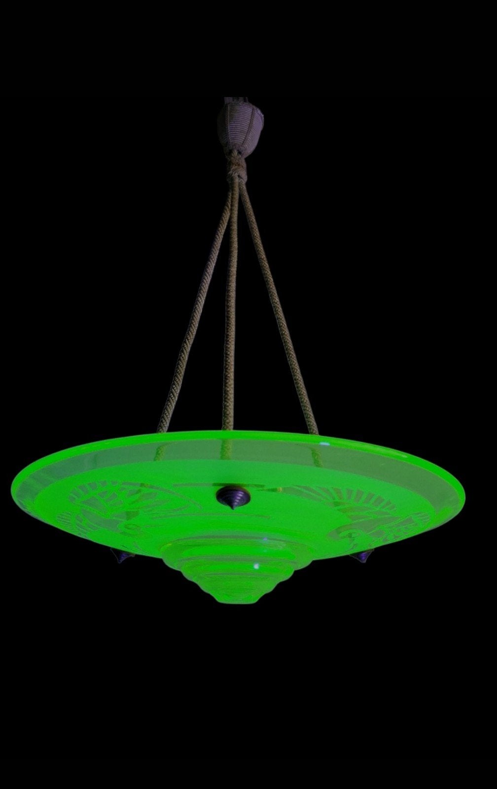 Art Deco luster uit ca. 1925 van André Delatte,, Enlèvement