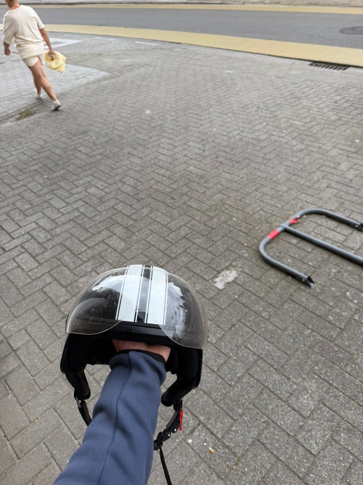 Motorhelm, Vélos & Vélomoteurs, Casques de cyclomoteur, Enlèvement, Comme neuf