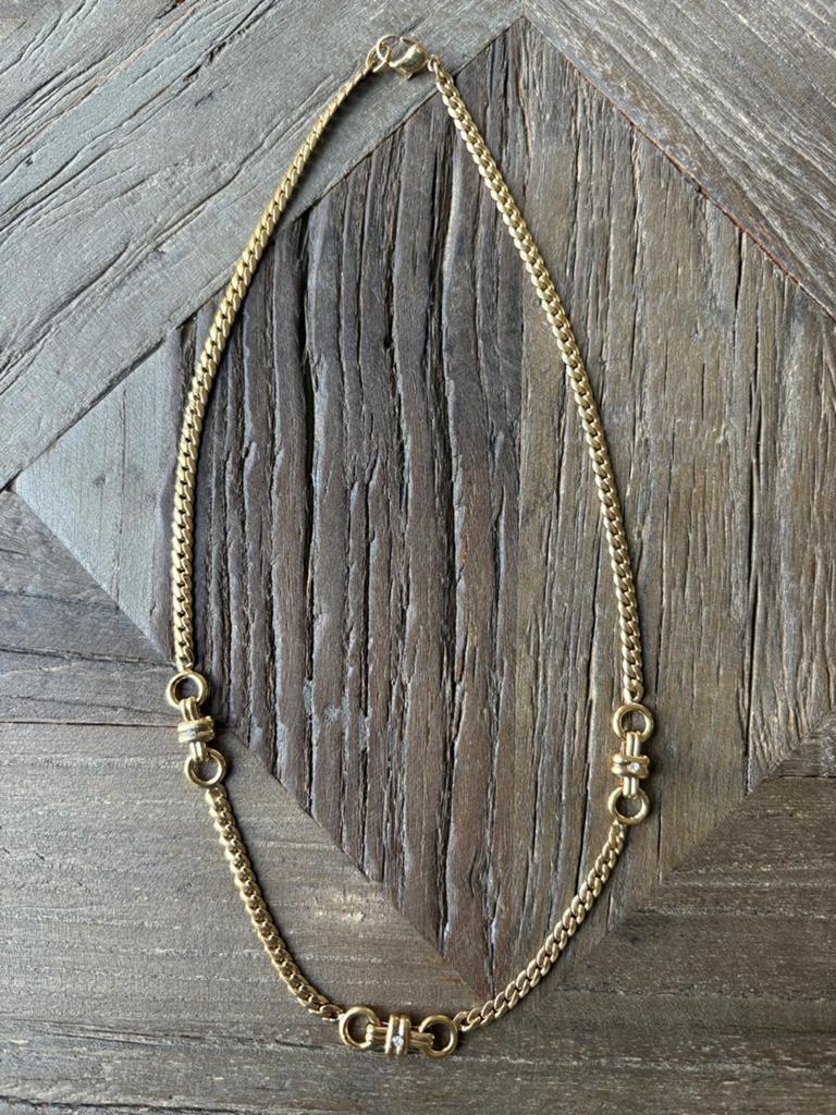 Ketting  verguld met 18 kt goud, Handtassen en Accessoires, Kettingen, Ophalen of Verzenden, Nieuw, Goud, Overige materialen
