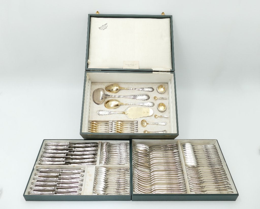 Verzilverd & Verguld bestek - Bruno Wiskemann, 1924, Antiek en Kunst, Ophalen of Verzenden