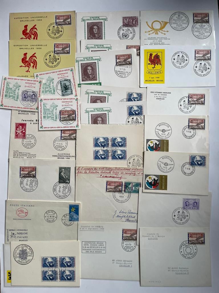 Lot enveloppe 1958 Atomium, Enlèvement ou Envoi