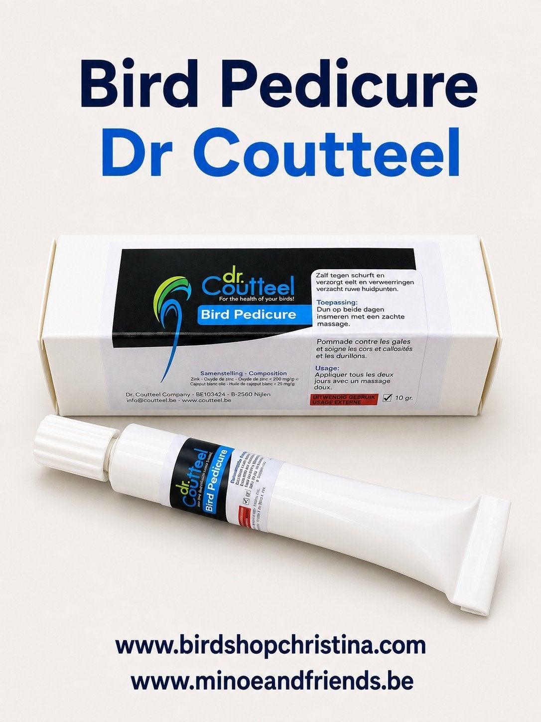 Bird Pedicure 10g - Zalf voor pootverzorging - Dr Coutteel, Ophalen