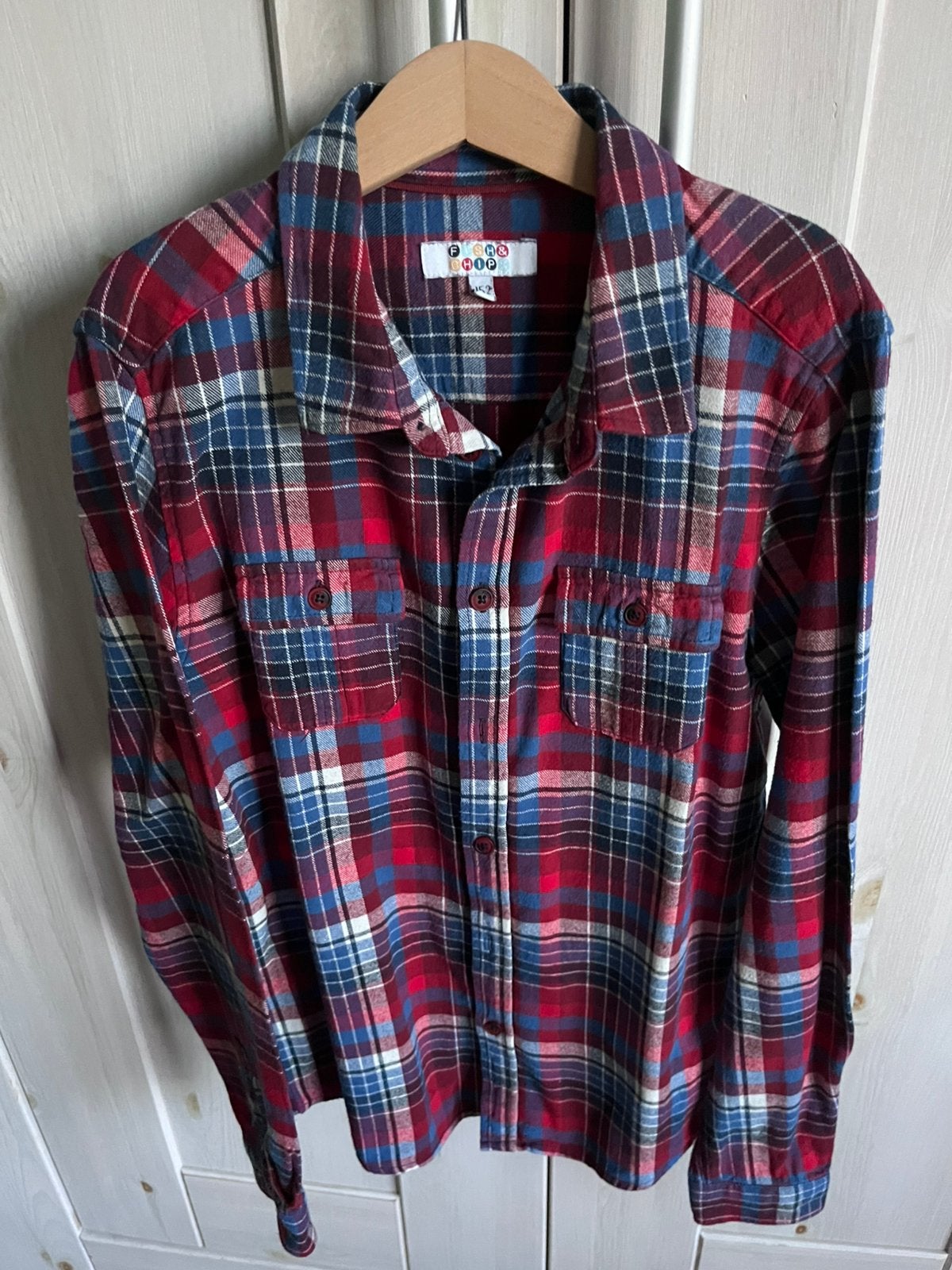 Warm geruit hemd Fish & chips maat 12 jaar, Kinderen en Baby's, Ophalen of Verzenden, Gebruikt, Jongen, Shirt of Longsleeve