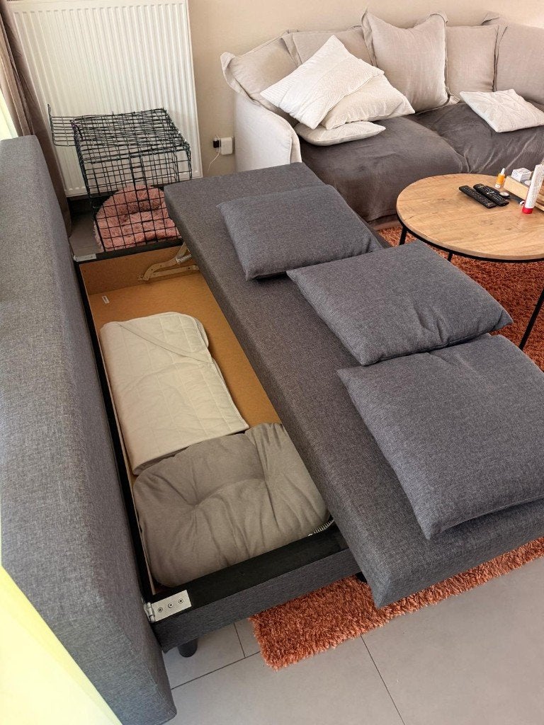 Zetelbed, Huis en Inrichting, Ophalen, Gebruikt, 90 cm, Tweepersoons