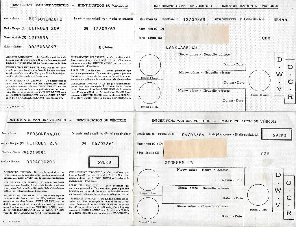 Inschrijvingsbewijs Citroen, Autos : Pièces & Accessoires, Enlèvement, Utilisé, Citroën