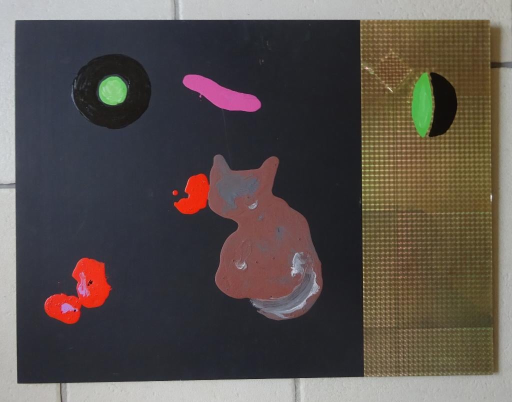 Franky DC, Franky Deconinck, 1987, valse locaties I,  46x60, Antiquités & Art, Art | Peinture | Moderne, Enlèvement ou Envoi, Signé