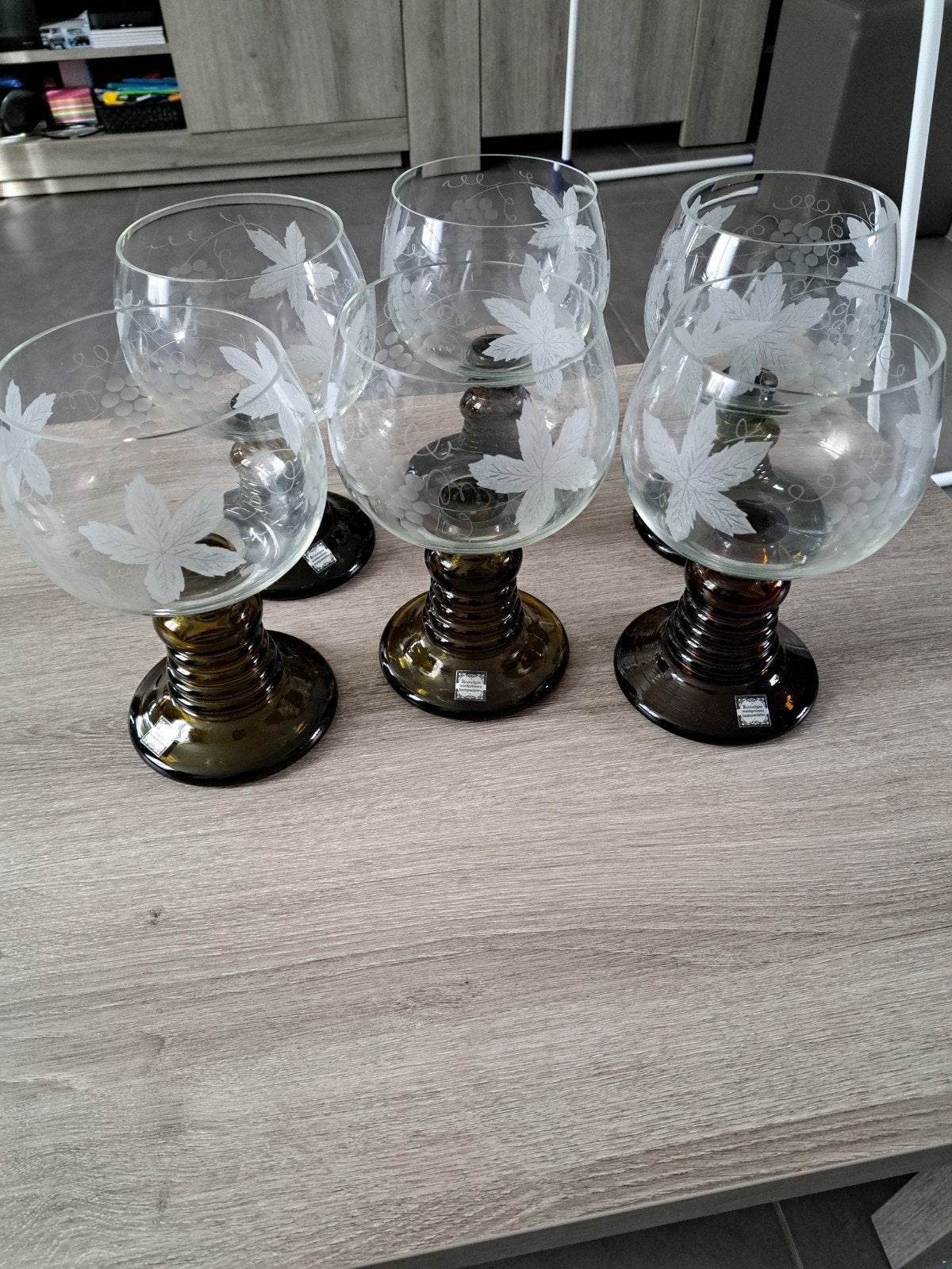 6 GRAND verre a vin  en cristal, Enlèvement