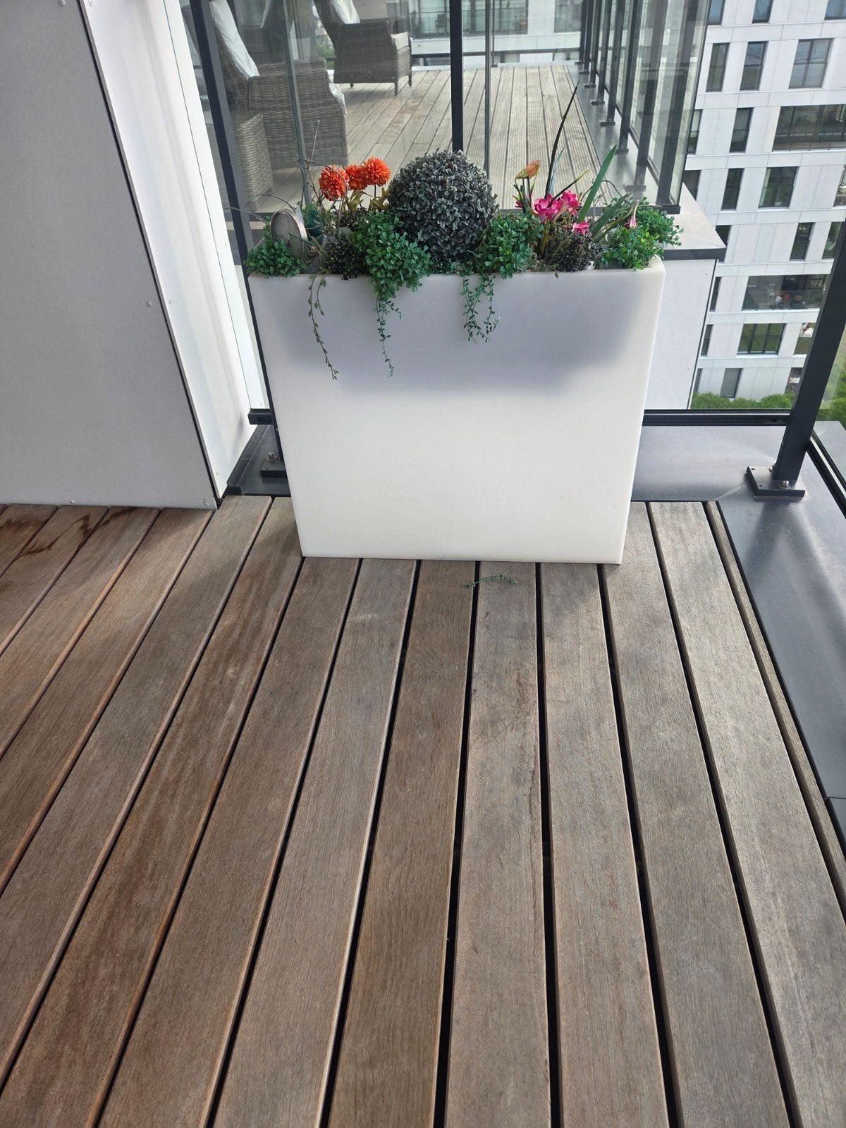bac a fleur, blanc,sans lumière, Jardin & Terrasse, Enlèvement